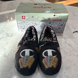 LIKE NEW Champion University Monopoly Stacks Slipper Shoes WITH box!!